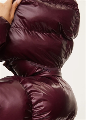 Active hood jakke Dark Burgundy Oval Square 